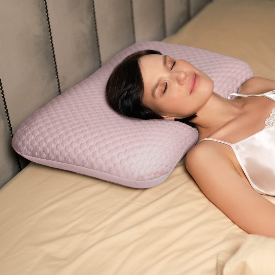 Эксклюзивная лечебно-профилактическая подушка Darly П501 LUBUA, Лиловый купить в OrtoMir24